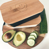 Lunchbox mit Holzdeckel Smiley