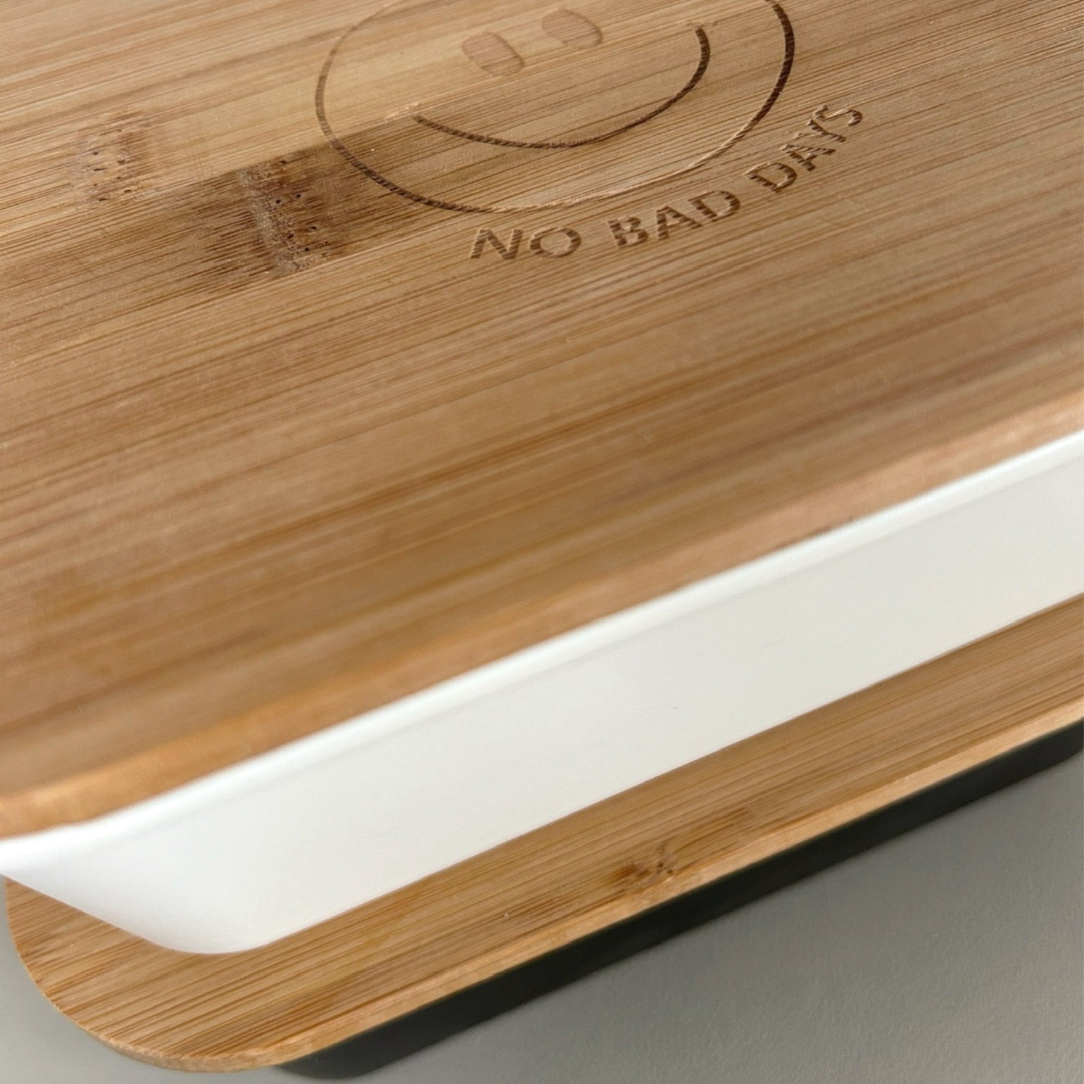 Lunchbox mit Holzdeckel Smiley